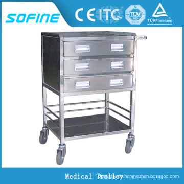 SF-HW2030 Krankenhaus verwenden Edelstahl Tray Trolley